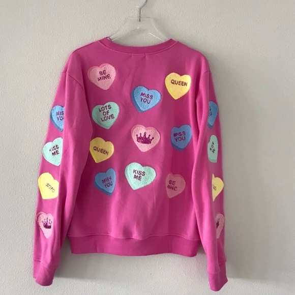 better together Valentine Sweatshirt Candy Hearts Conversation - Picture 7 of 11